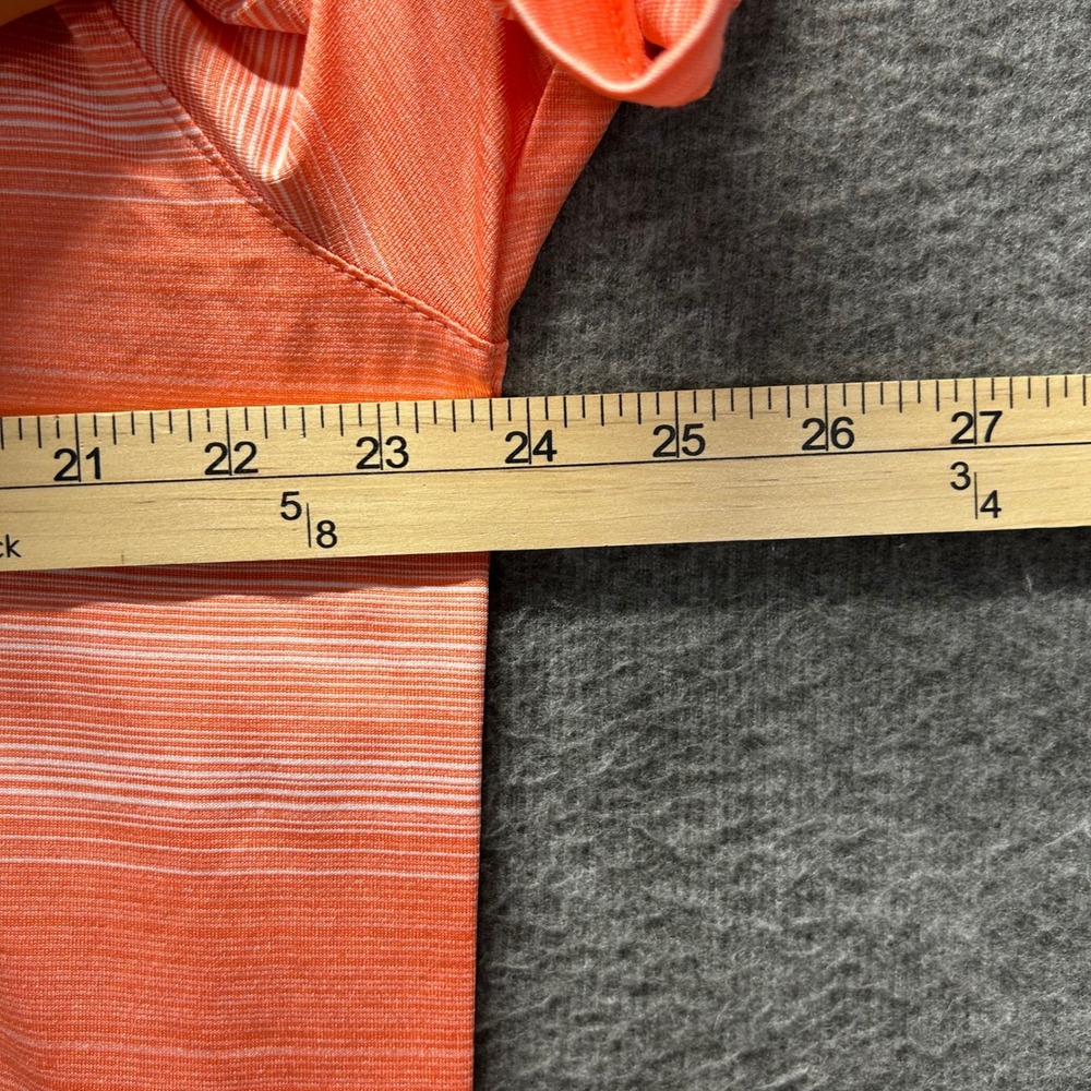 Columbia Golf Mens XL Orange Space Dye Stripe Clemson Paw Polo Shirt - Picture 8 of 9
